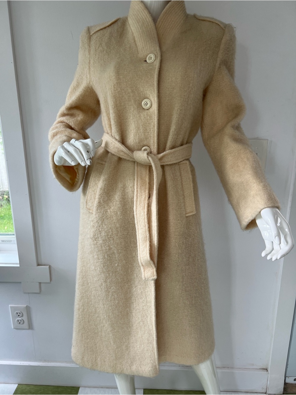 Créations St. Germain des Prés Women's Wool Mohair Trench Coat Made in Canada